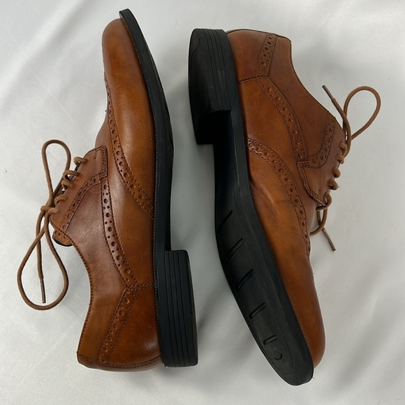 COLE HAAN Men Collen Wing Tip II British Tan Brown Oxford C12489 SZ 9.5 - Picture 4 of 16
